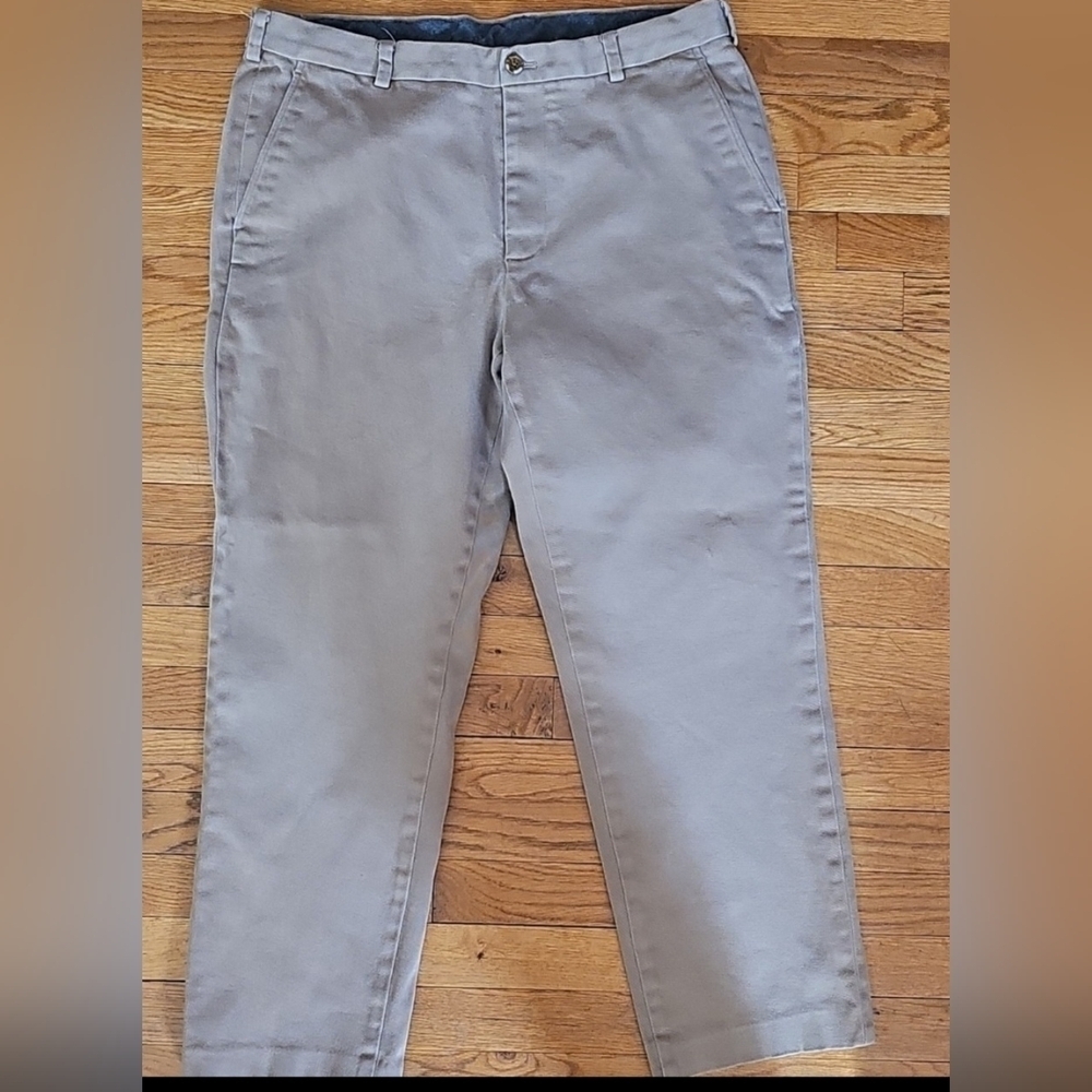 Brooks Brothers Tan Clark Winter Pants Mens 38x34 Soft Cotton Twill St…